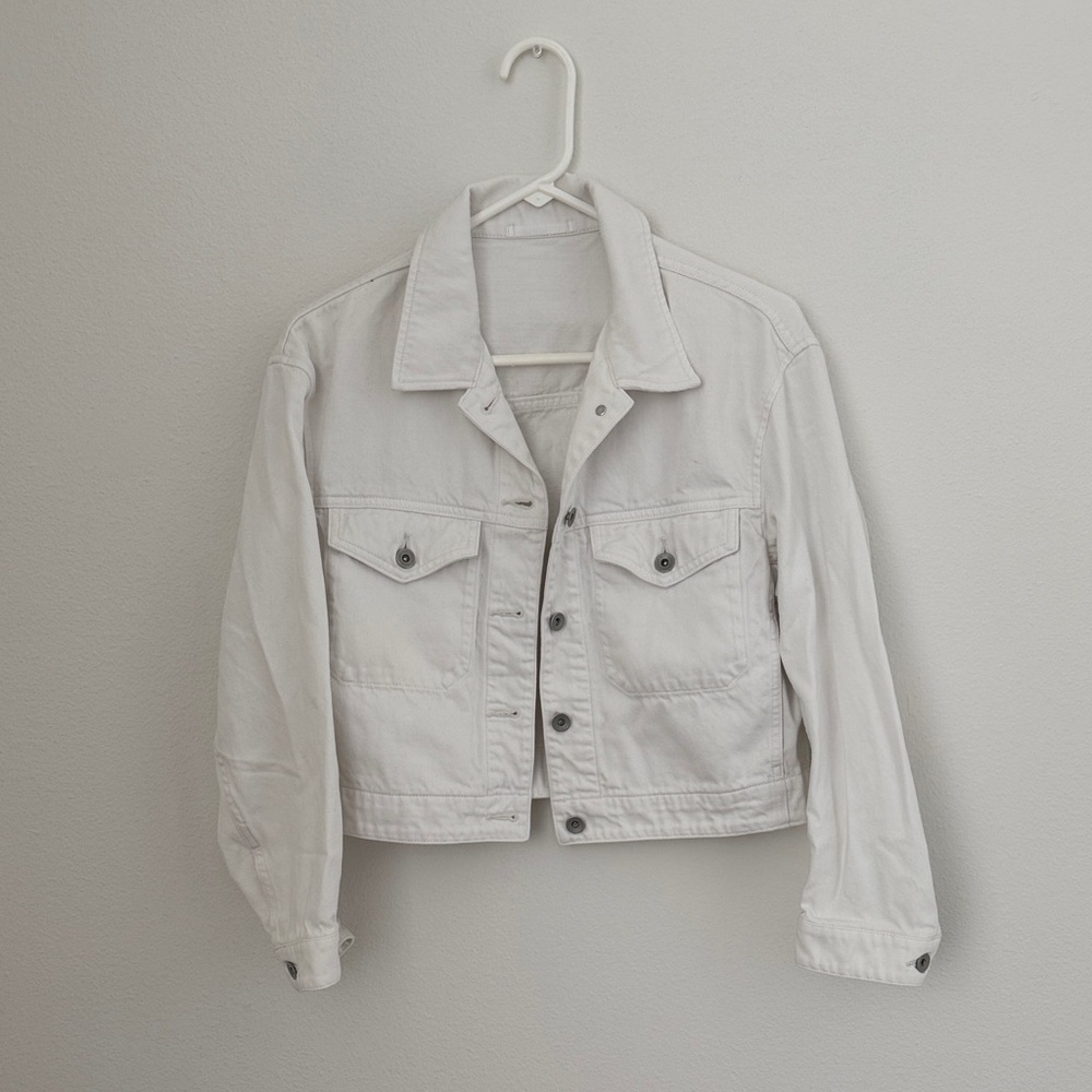 Uniqlo White Denim Jacket